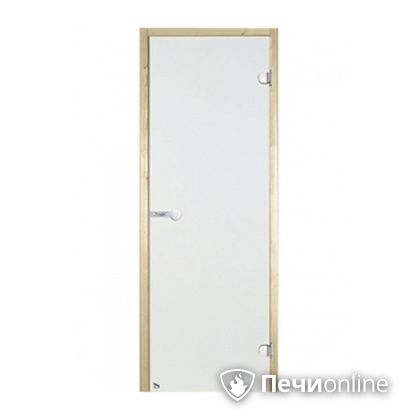 Дверь для бани Harvia Стеклянная дверь для сауны 7/19 коробка сосна сатин D71905М в Краснодаре